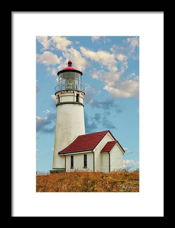 Cape-blanco-lighthouse Framed Print featuring the photograph Cape Blanco Lighthouse by Gary Johnson
