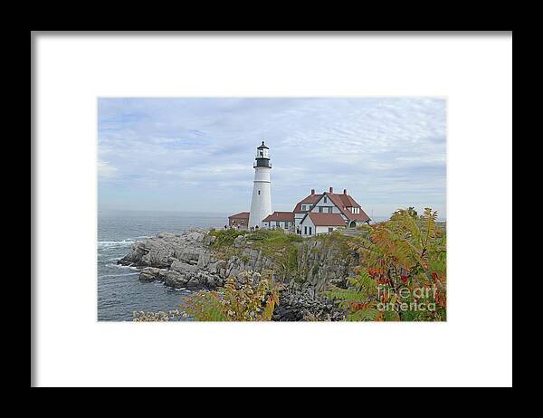 Lighthouse Framed Print featuring the photograph Cape Elizabeth by Jim Cook