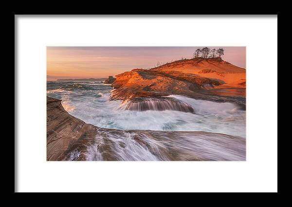 Oregon Framed Print featuring the photograph Cape Kiwanda Sunset by Darren White