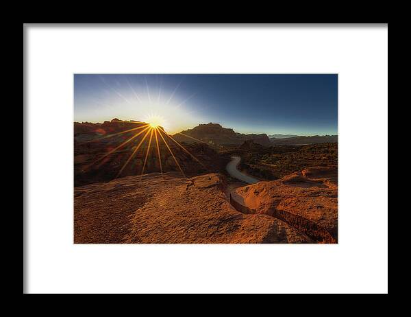 Capitol Reef National Park Framed Print featuring the photograph Capitol Reef Sunrise by Susan Candelario