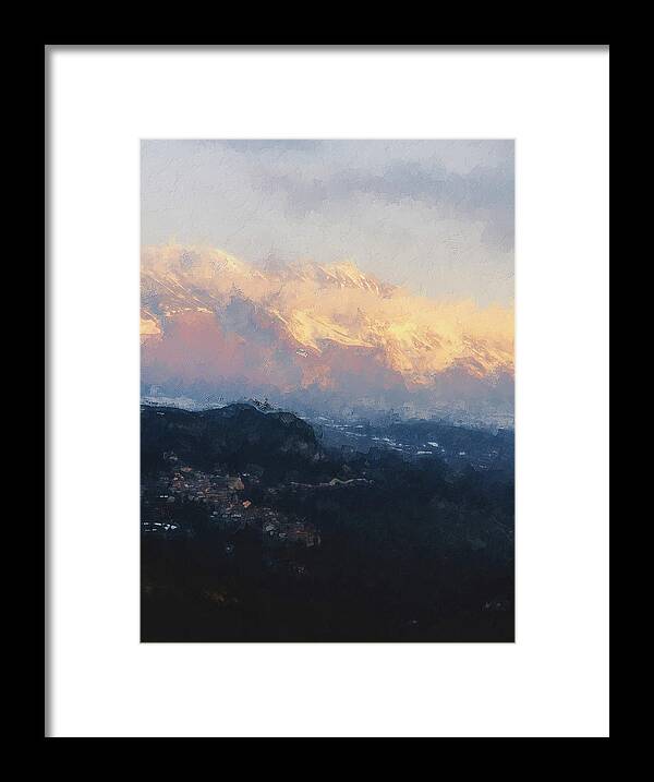 Landscape Of Italy Framed Print featuring the painting Caramanico, Italian Landscape - 02 by AM FineArtPrints
