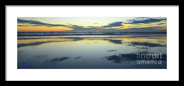 Panoramic Framed Print featuring the photograph Cardiff Sunset by John F Tsumas