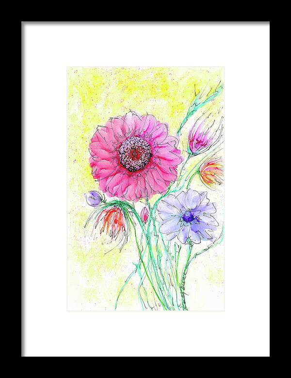 Flower Framed Print featuring the painting Carefree by Kimberly Deene Langlois
