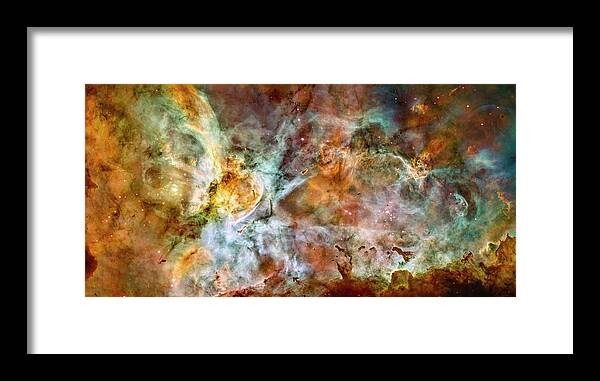 3scape Framed Print featuring the photograph Carina Nebula HD by Adam Romanowicz