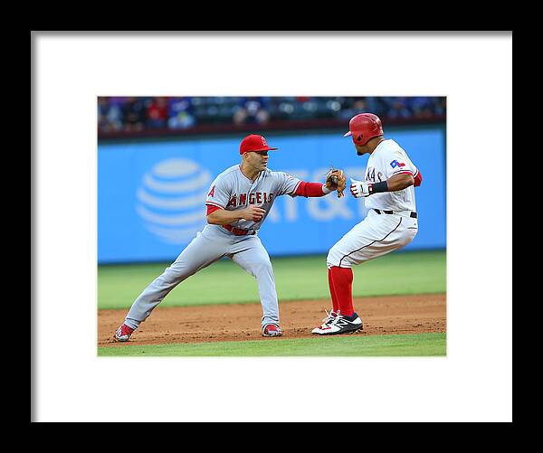 People Framed Print featuring the photograph Carlos Gomez and Danny Espinosa by Rick Yeatts