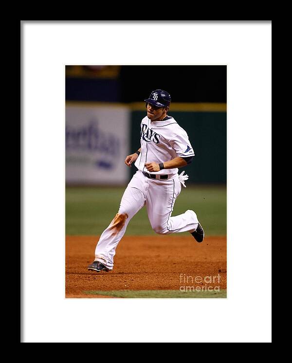 American League Baseball Framed Print featuring the photograph Carlos Pena by Ronald C. Modra