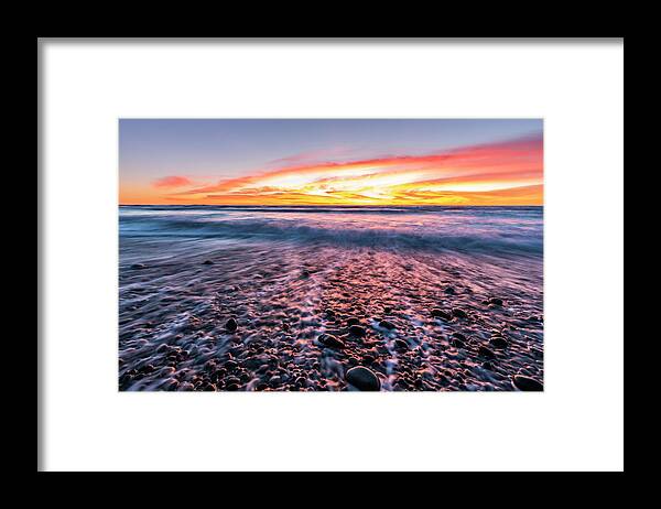  Framed Print featuring the photograph Carlsbad Rocky Sunset 2 by Local Snaps Photography