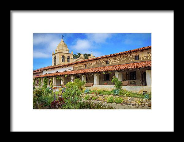 America Framed Print featuring the photograph Carmel Mission Gallery by Inge Johnsson