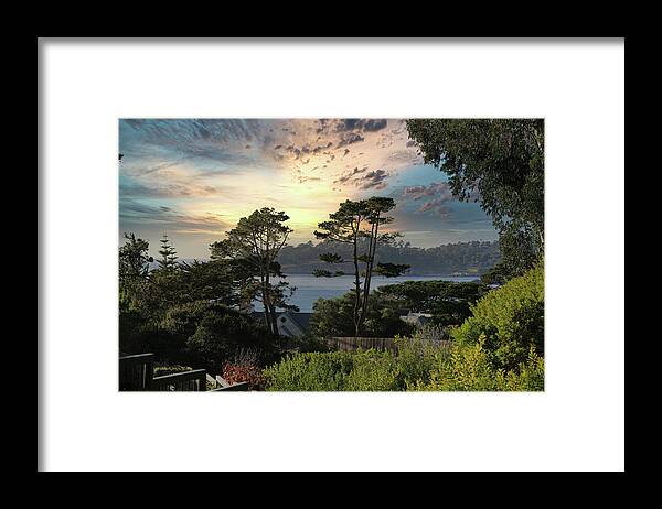 California Framed Print featuring the photograph Carmel View of Pacific Ocean California by Chuck Kuhn
