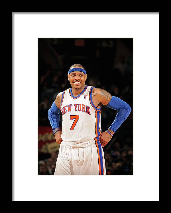 Nba Pro Basketball Framed Print featuring the photograph Carmelo Anthony by Lou Capozzola