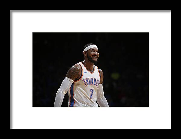 Nba Pro Basketball Framed Print featuring the photograph Carmelo Anthony by Shane Bevel