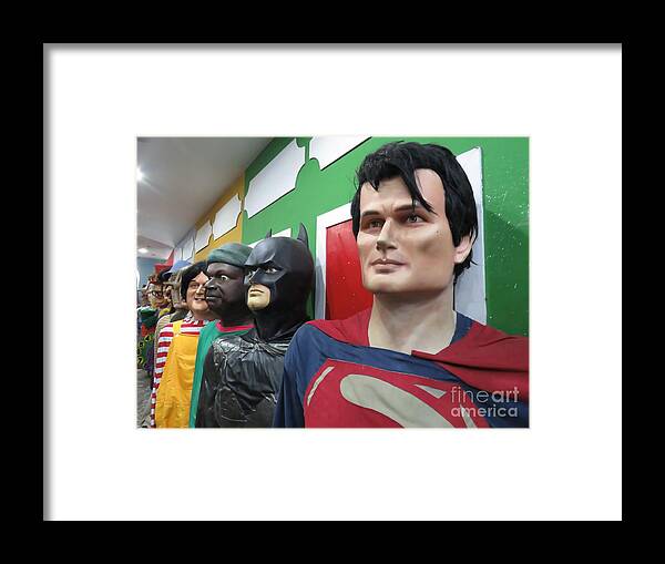 Superman Framed Print featuring the photograph Carnival - Giant Dolls of Olinda #3 by World Reflections By Sharon