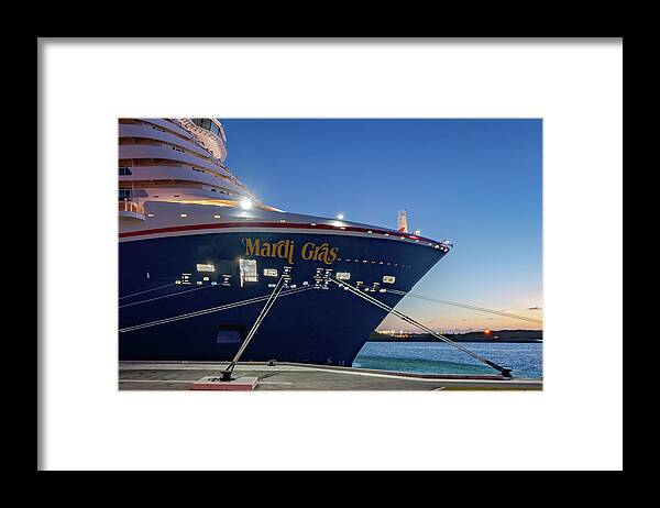 Carnival Framed Print featuring the photograph Carnival Mardi Gras at Twilight-Bow by Bradford Martin