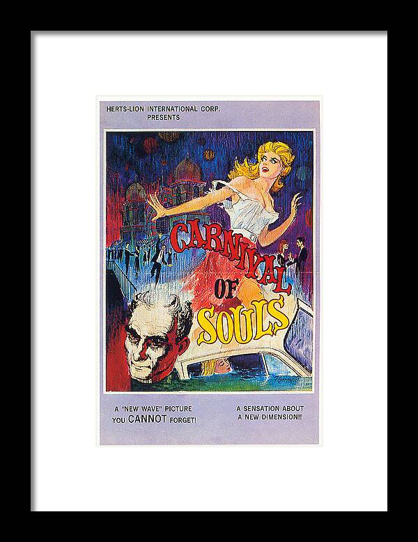 Carnival Framed Print featuring the mixed media ''Carnival of Souls'' movie poster 1962 by Movie World Posters