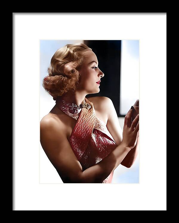 Carole Lombard Framed Print featuring the digital art Carole Lombard 4 by Chuck Staley
