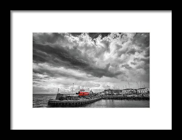 Carrickfergus Framed Print featuring the photograph Carrickfergus Harbour 1 by Nigel R Bell