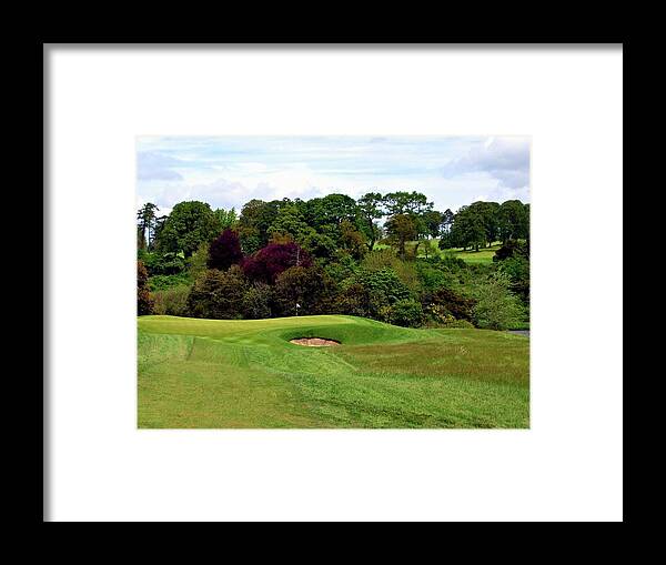 Golf Club Dublin Ireland Par 3 Fairway Dunes Beach Grass Links Golf Course Bunkers Irish Golfing Old Design Fescue Wind Pin Flag White Sand Dunes Photo Photograph Image Picture Carton House Montgomerie Colin River Liffey Waterfall Falls Green Resort Irish Open Maynooth 18th Eighteenth Print Prints Golds Reds Greens Tree Hole Number # Shot View For Sale Fine Arts Art Images Image Shots Photos Links 36 Holes Fall Autumn Bandon Dunes East Coast Ireland Hotel O'meara Parkland Colors Par 3 17th Hole Framed Print featuring the photograph Carton House Golf Club - Montgomerie Course - Hole #17 by Scott Carda