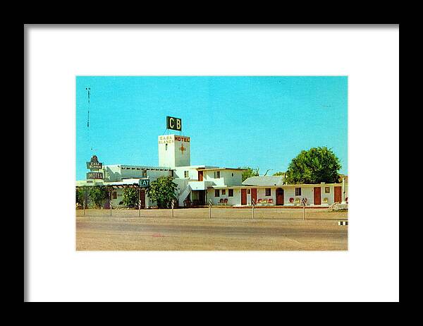 Postcard Framed Print featuring the photograph Casa Blanca Hotel New Mexico by Mel Thompson