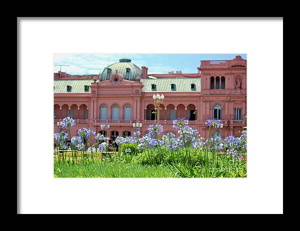 Buenos Aires Framed Print featuring the photograph Casa Rosada by Wilko van de Kamp Fine Photo Art