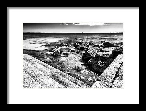 Cascais Angles Framed Print featuring the photograph Cascais Angles at Praia da Duquesa in Portugal by John Rizzuto