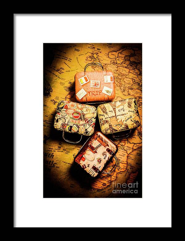 Map Framed Print featuring the photograph Case for touring by Jorgo Photography