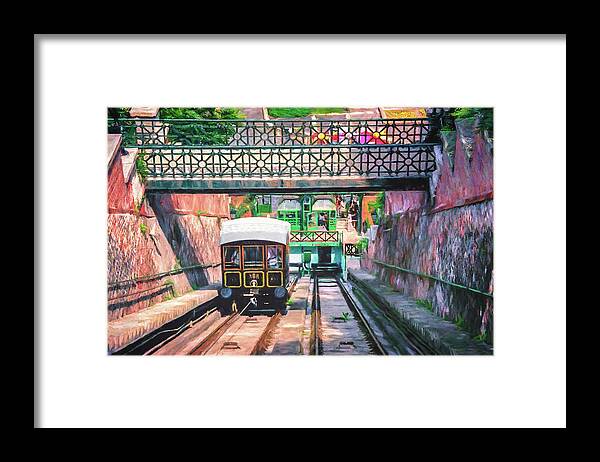 Budapest Framed Print featuring the photograph Castle Hill Funicular Budapest Hungary by Carol Japp