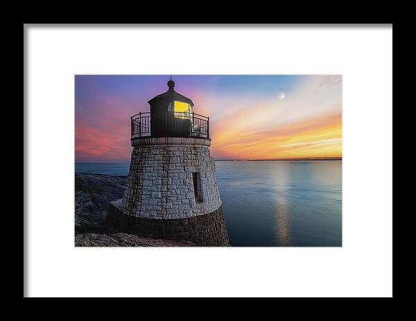 Castle Hill Lighthouse Framed Print featuring the photograph Castle Hill Light RI by Susan Candelario