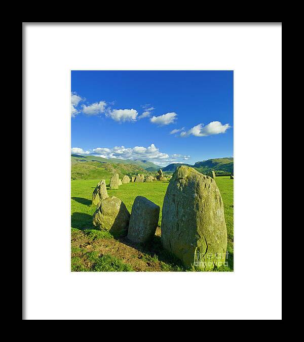 Castlerigg Stone Circle Framed Print featuring the photograph Castlerigg stone circle near Keswick, Cumbria, England by Neale And Judith Clark