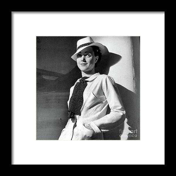 Casually Elegant pose from Coco Chanel Framed Print by Diane Hocker - Fine  Art America