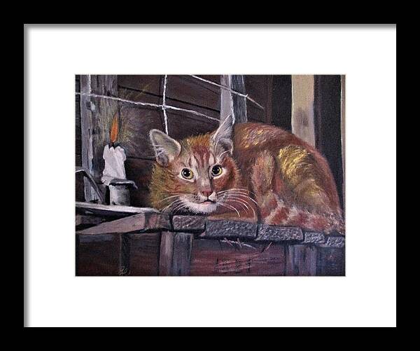 Is Your Spirit Animal A Cat Framed Print featuring the painting Is Your Spirit Animal A Cat by Lynn Raizel Lane
