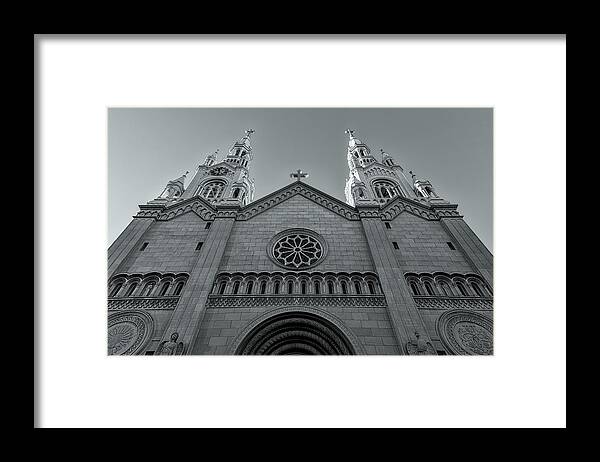 St. Peter And Paul Church Framed Print featuring the photograph Cathedral Bw by Jonathan Nguyen