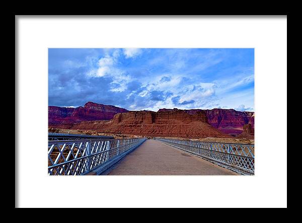 Lees Framed Print featuring the photograph Beautiful Navajo Bridge,Page,AZ by Bnte Creations