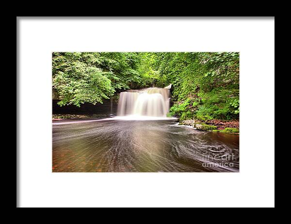 England Framed Print featuring the photograph Cauldron Falls, West Burton by Tom Holmes Photography