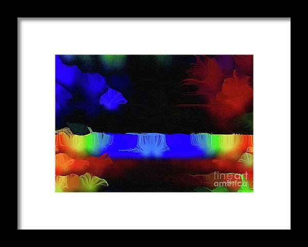 American History Framed Print featuring the mixed media Cautiously Crossing the Bridge of Blue and Red Uncertainty by Aberjhani
