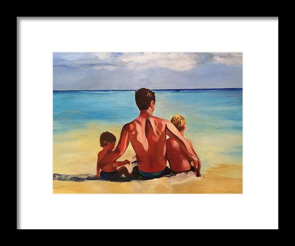 Sun Framed Print featuring the painting Cayman Holiday by Juliette Becker