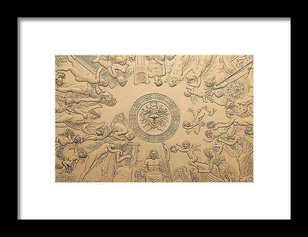 Ceiling Naples Framed Print featuring the photograph Ceiling - Naples, Italy by David Morehead