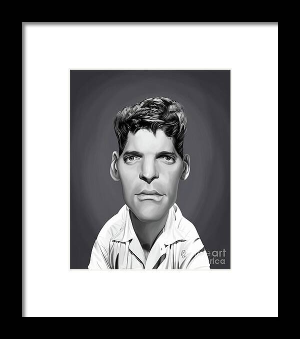 Illustration Framed Print featuring the digital art Celebrity Sunday - Burt Lancaster by Rob Snow