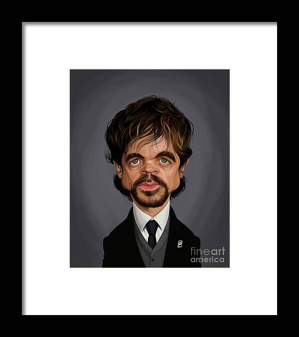 Illustration Framed Print featuring the digital art Celebrity Sunday - Peter Dinklage by Rob Snow