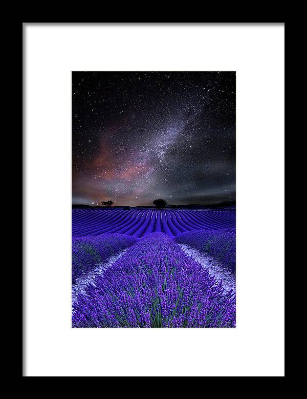 Night Framed Print featuring the photograph Celestial meaning by Jorge Maia