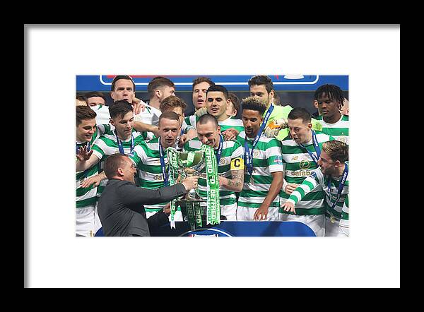 Hampden Park Framed Print featuring the photograph Celtic v Motherwell - Betfred League Cup Final by Steve Welsh