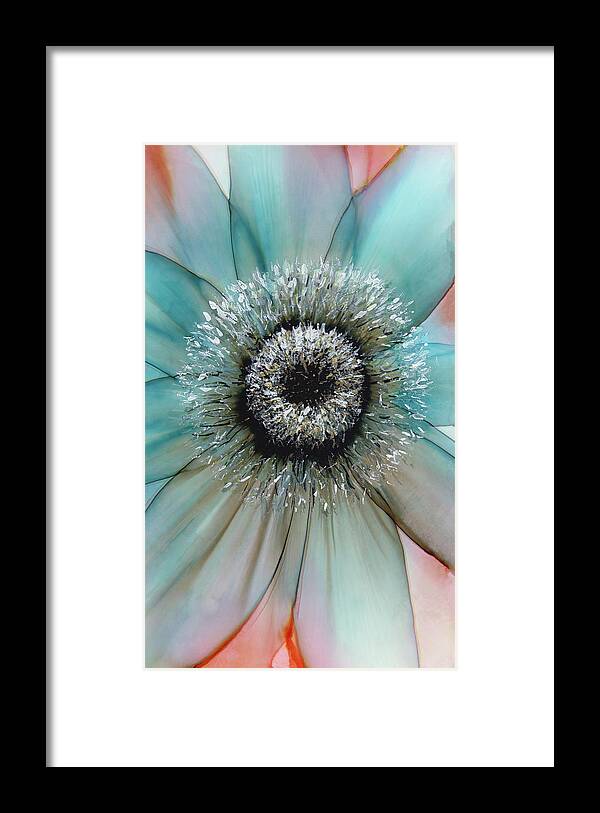 Floral Framed Print featuring the painting Center of Attention III by Kimberly Deene Langlois