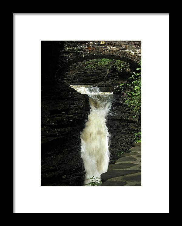 Central Cascade Falls Framed Print featuring the photograph Central Cascade by Laurie Lago Rispoli