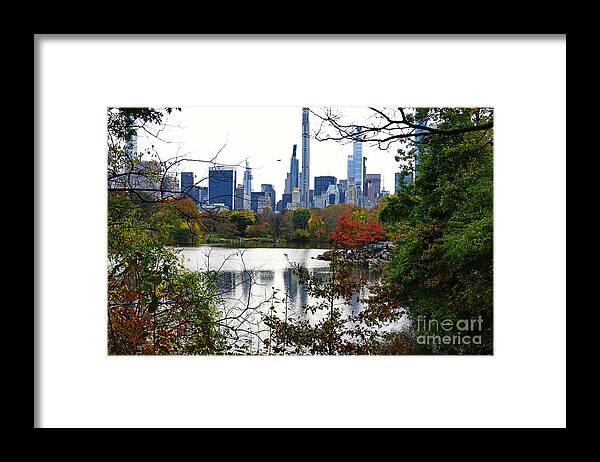 Autumn Framed Print featuring the photograph Central Park Autumn No.1 by Steve Ember