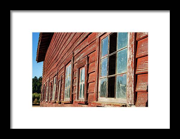 Rust Framed Print featuring the photograph Remembering a Century Old Red Barn by Leslie Struxness