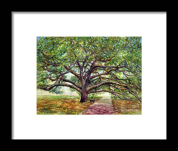 Oak Framed Print featuring the painting Century Tree by Hailey E Herrera