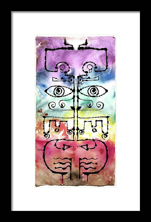 Ink Blot Framed Print featuring the painting Chakra Car Wash by Stephenie Zagorski