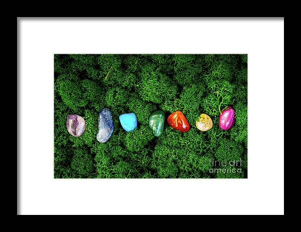 Aura Framed Print featuring the photograph Chakra Crystals by Anastasy Yarmolovich