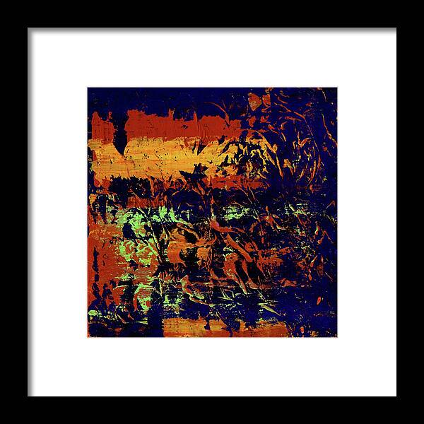 Abstract Framed Print featuring the painting Change of Pace 3 by Angela Bushman