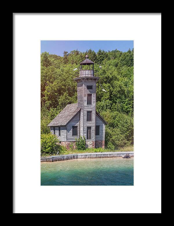 Channel Lighthouse Framed Print featuring the photograph Channel Lighthouse, Michigan by Patti Deters