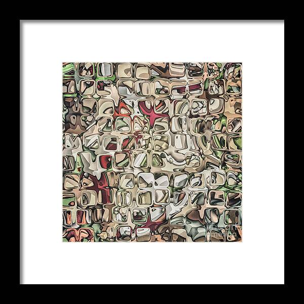 Earth Tones Framed Print featuring the digital art Chaos and Texture by Phil Perkins